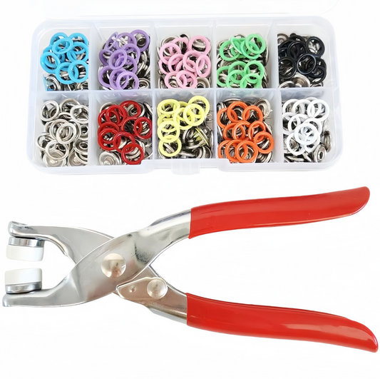 Metal Snaps Buttons with Fastener Pliers Press Tool Kit