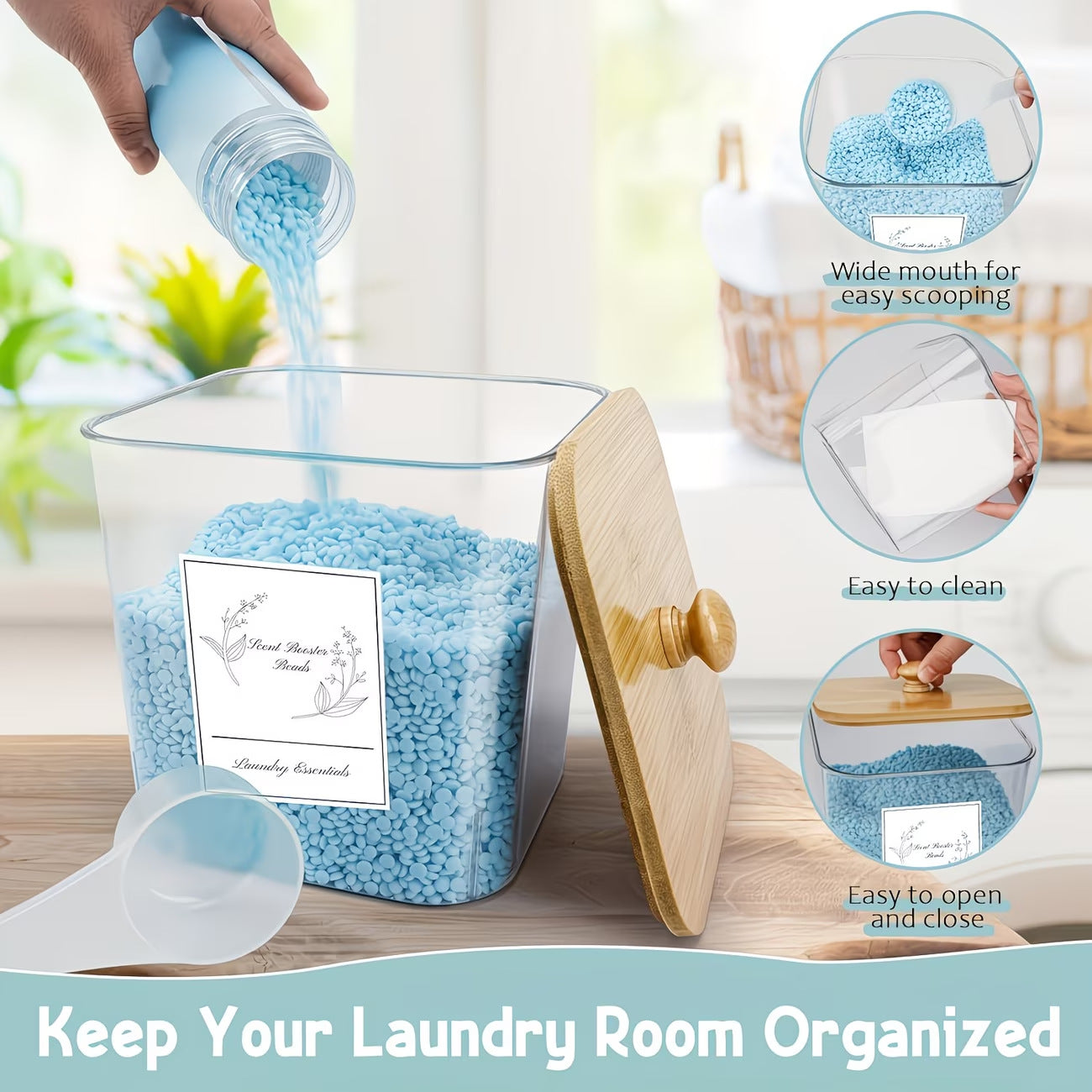 Clear Laundry Room Storage Pods Container