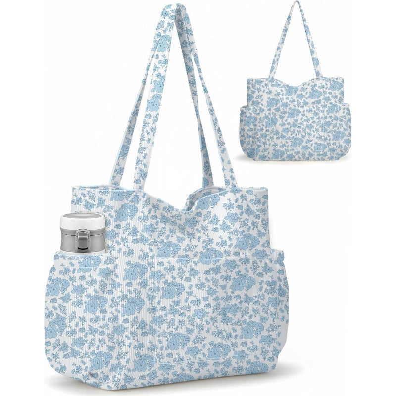 Large Multiple Pockets Corduroy Bag