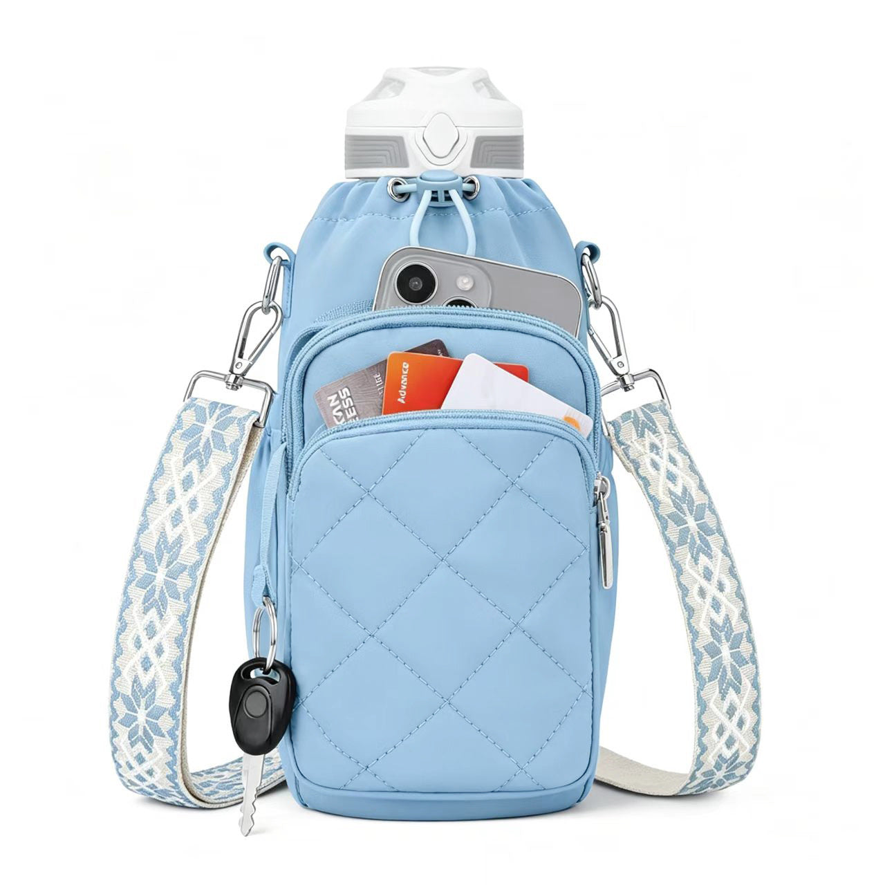 Shoulder Bag with Water Bottle Pocket
