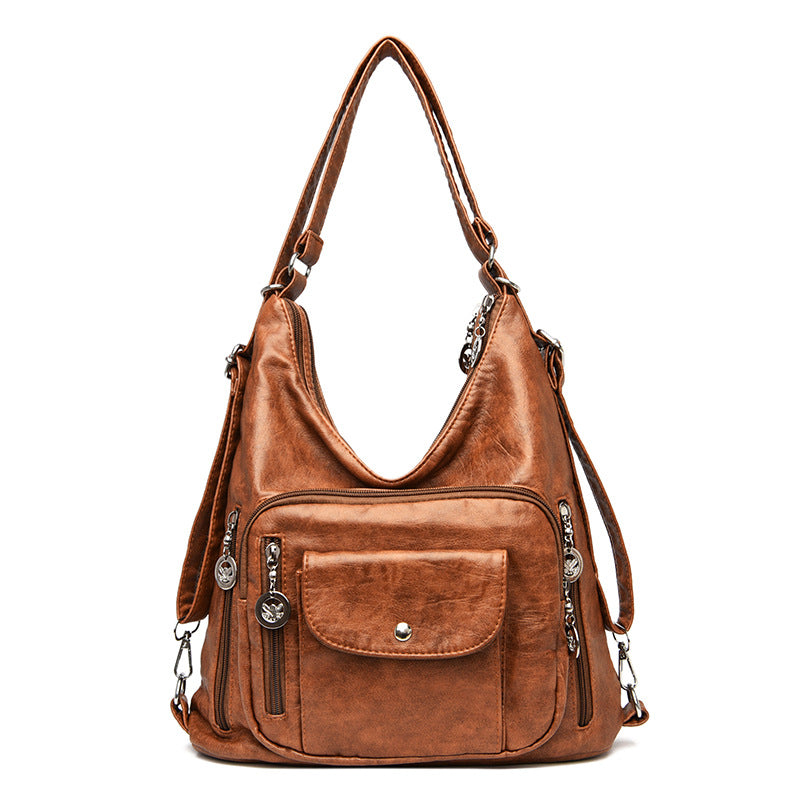 Women's Convertible Multi-Pocket Shoulder Bag