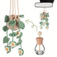 Crochet Strawberry Hanging Plant for Car Air Freshener