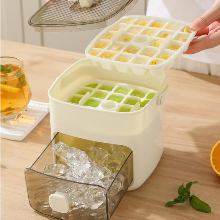 Ice Maker & Storage Bin -Instant Ice Cubes in Seconds