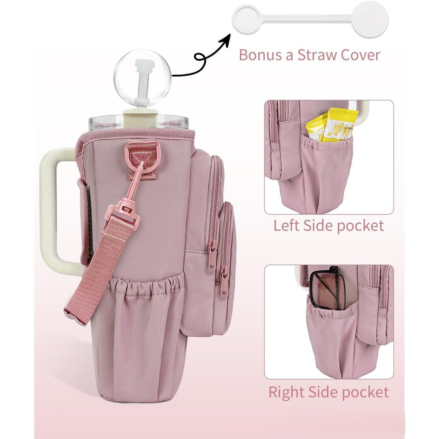 Shoulder Bag with Water Bottle Pocket