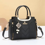 3 PCS Women's Elegant Embroidered Pattern Tote Bag