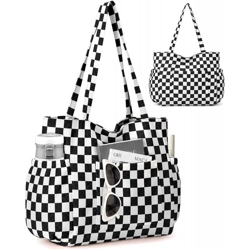 Large Multiple Pockets Corduroy Bag