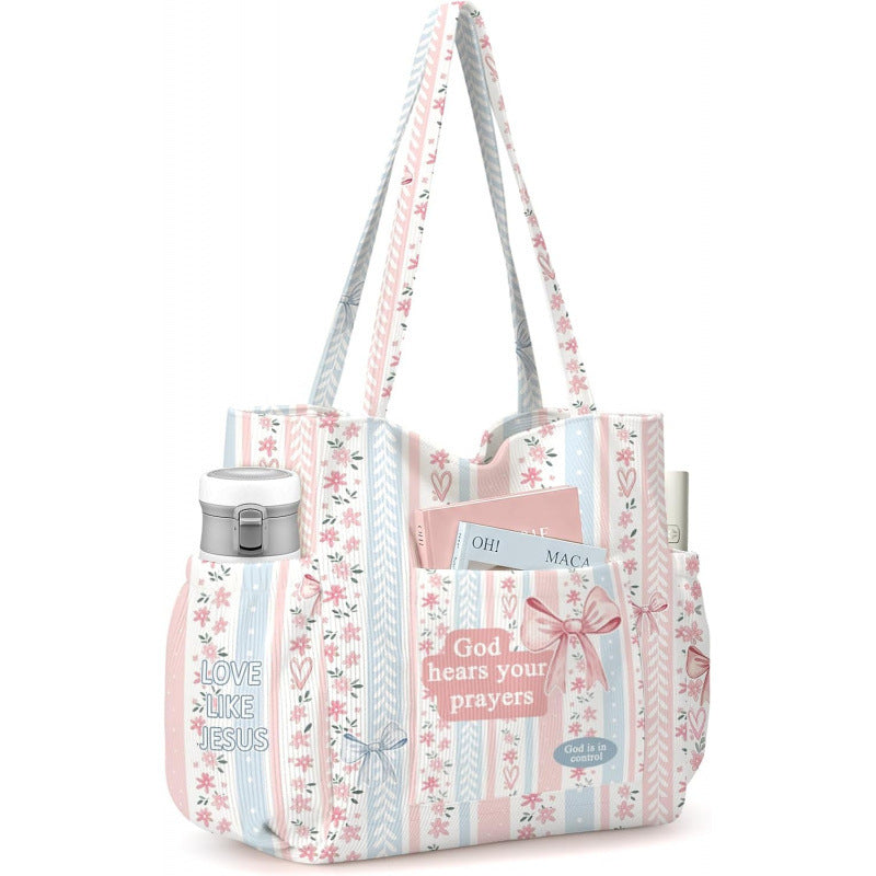 Large Multiple Pockets Corduroy Bag