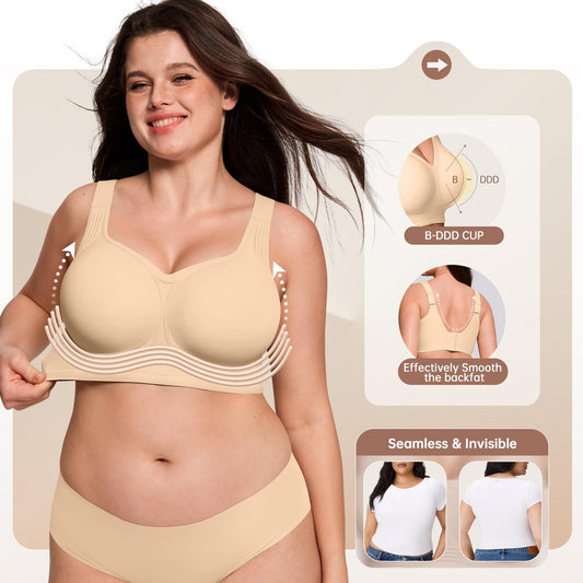 No Underwire Supportive Wireless Plus Size Bra