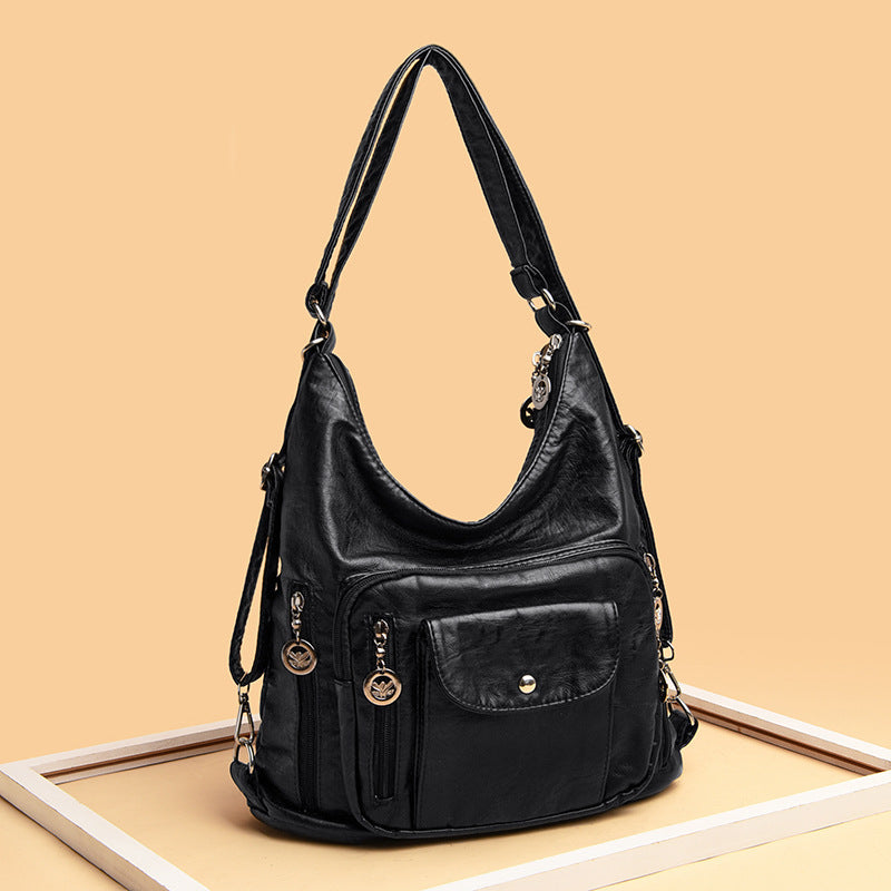 Women's Convertible Multi-Pocket Shoulder Bag