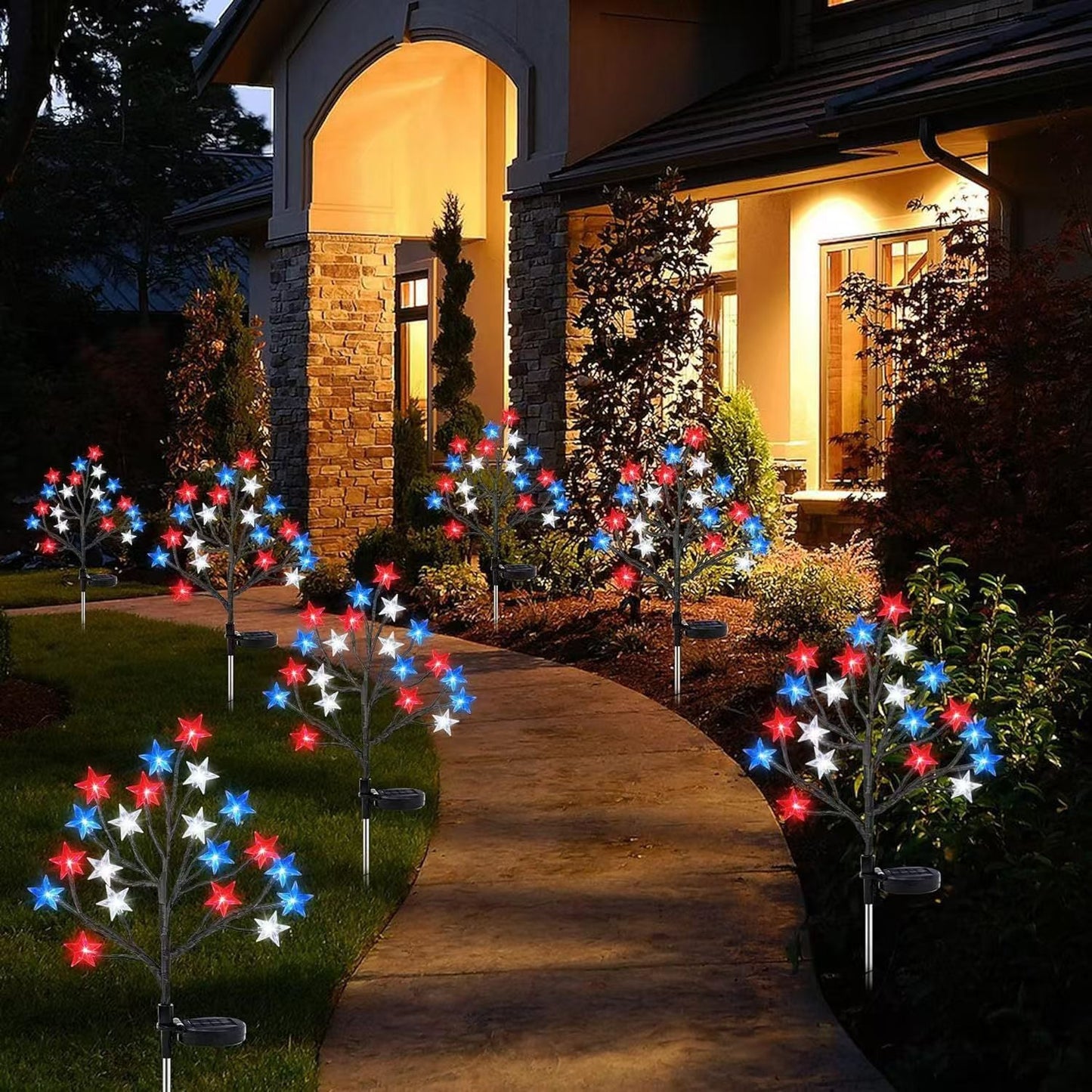 Solar 4th of July Stake Lights