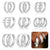 8 Pairs Gold Hoop Earrings Set for Women