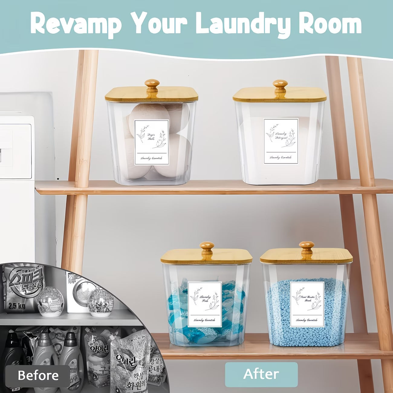 Clear Laundry Room Storage Pods Container