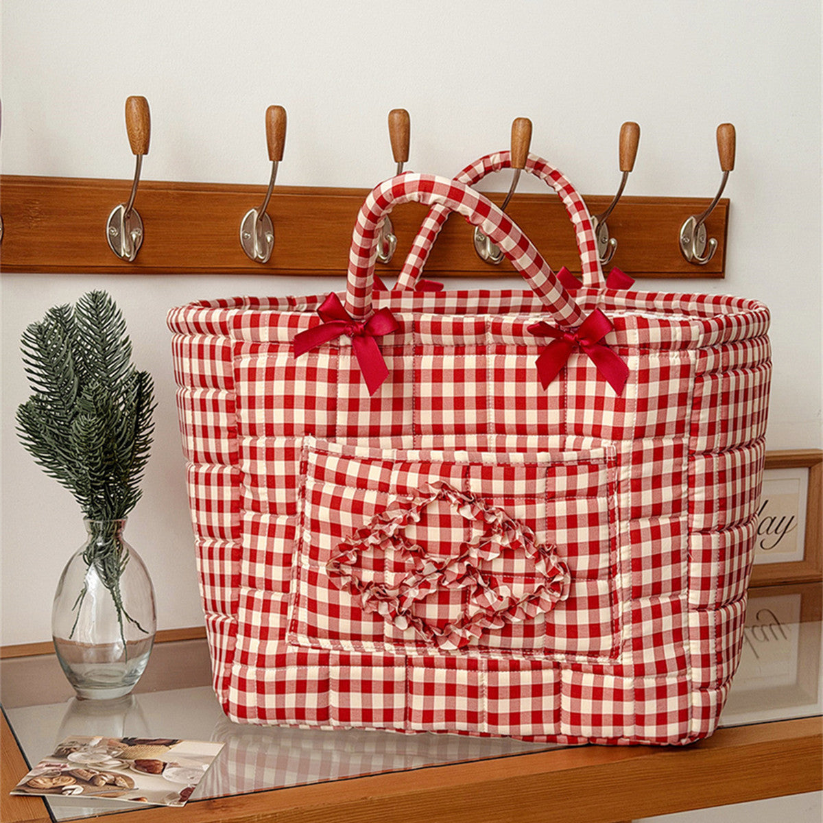 Large Capacity Floral Interior Storage Basket
