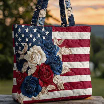 Stars & Flowers Handmade Tote Bag