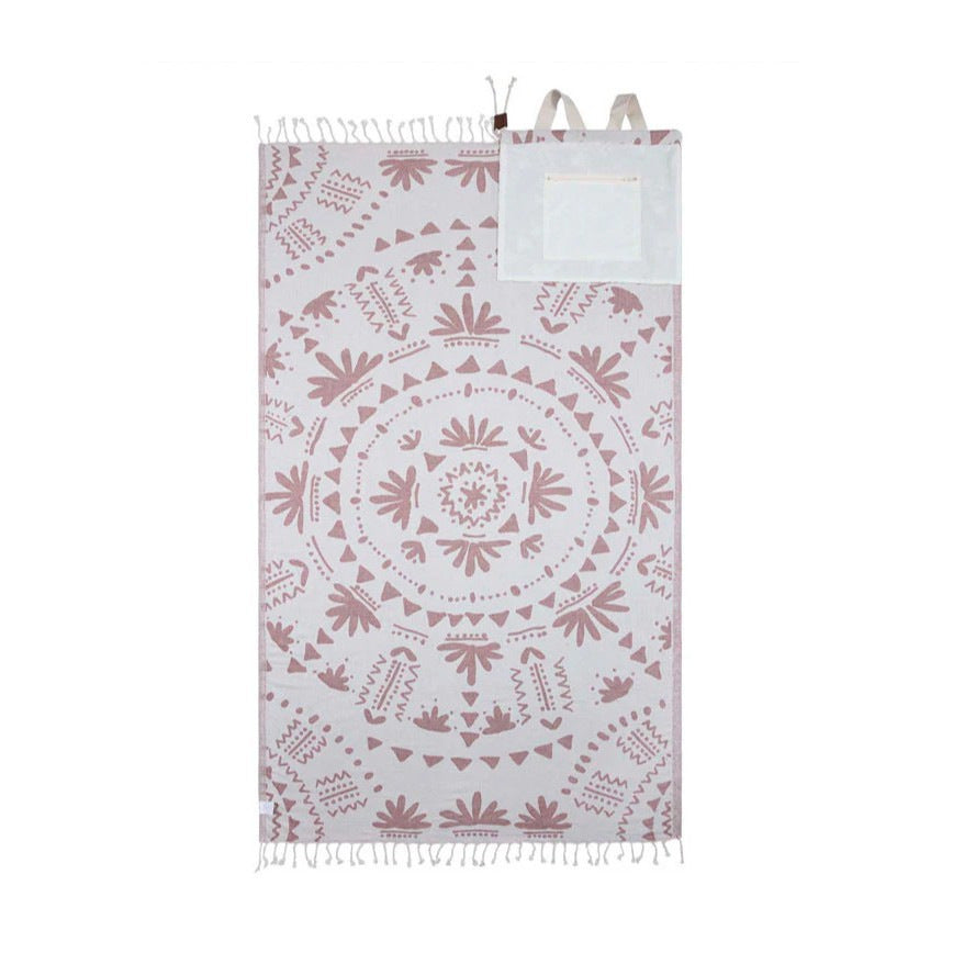 2-in-1 Seashells Towel Bag
