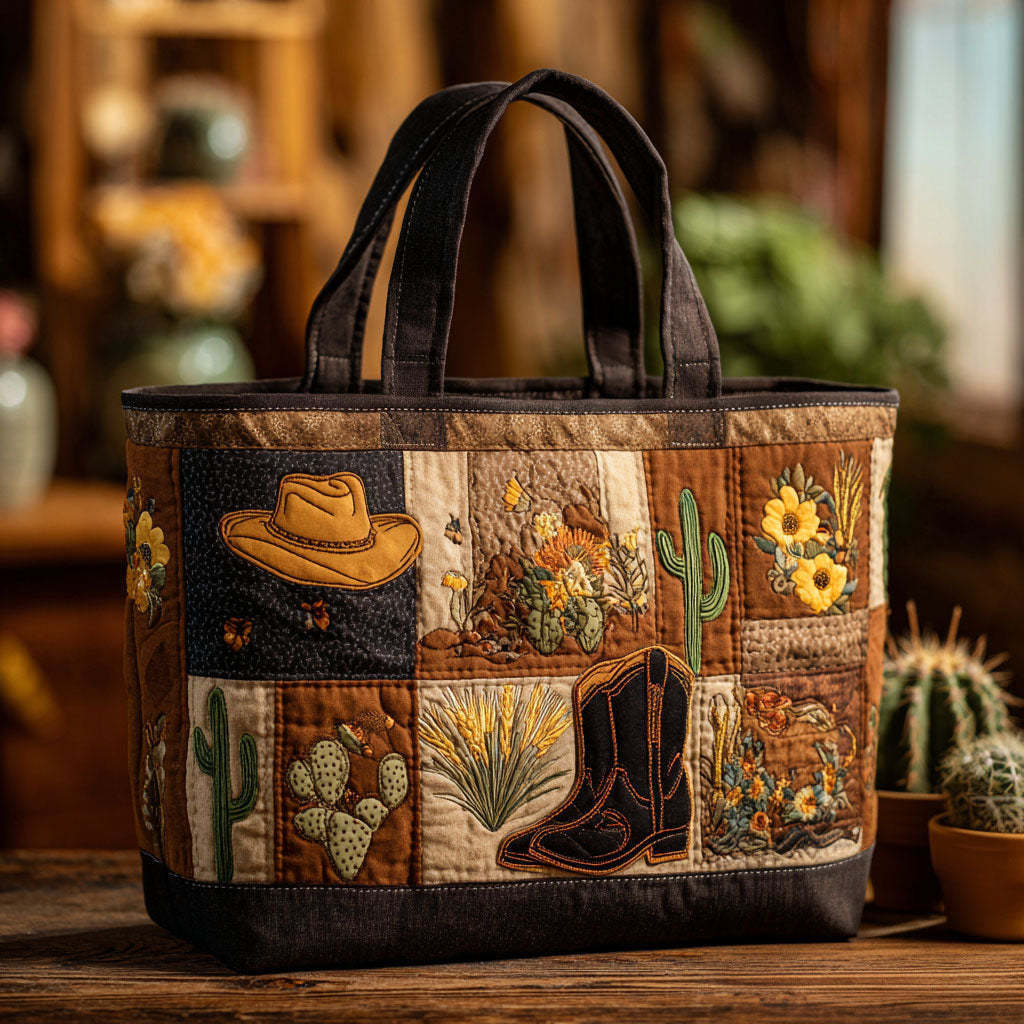 Bohemian Chicken Quilted Tote Bag