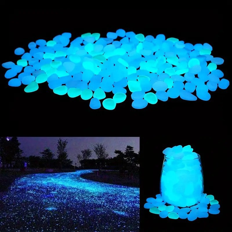 Colorful Glow-in-the-Dark Garden Stones