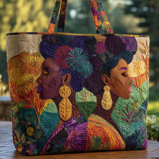 African Women Portrait Handmade Tote Bag