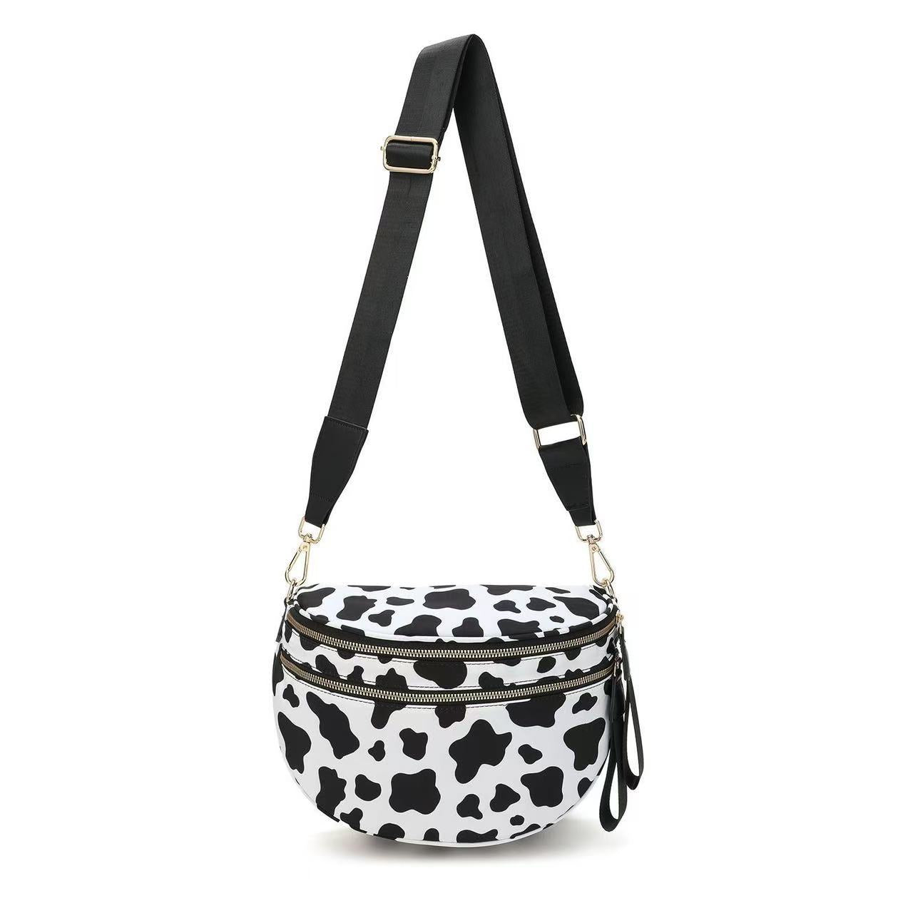 Plus Size Checkered Nylon Crossbody Bum Bag