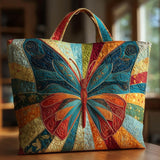 Rainbow Butterfly Handmade Tote Bag