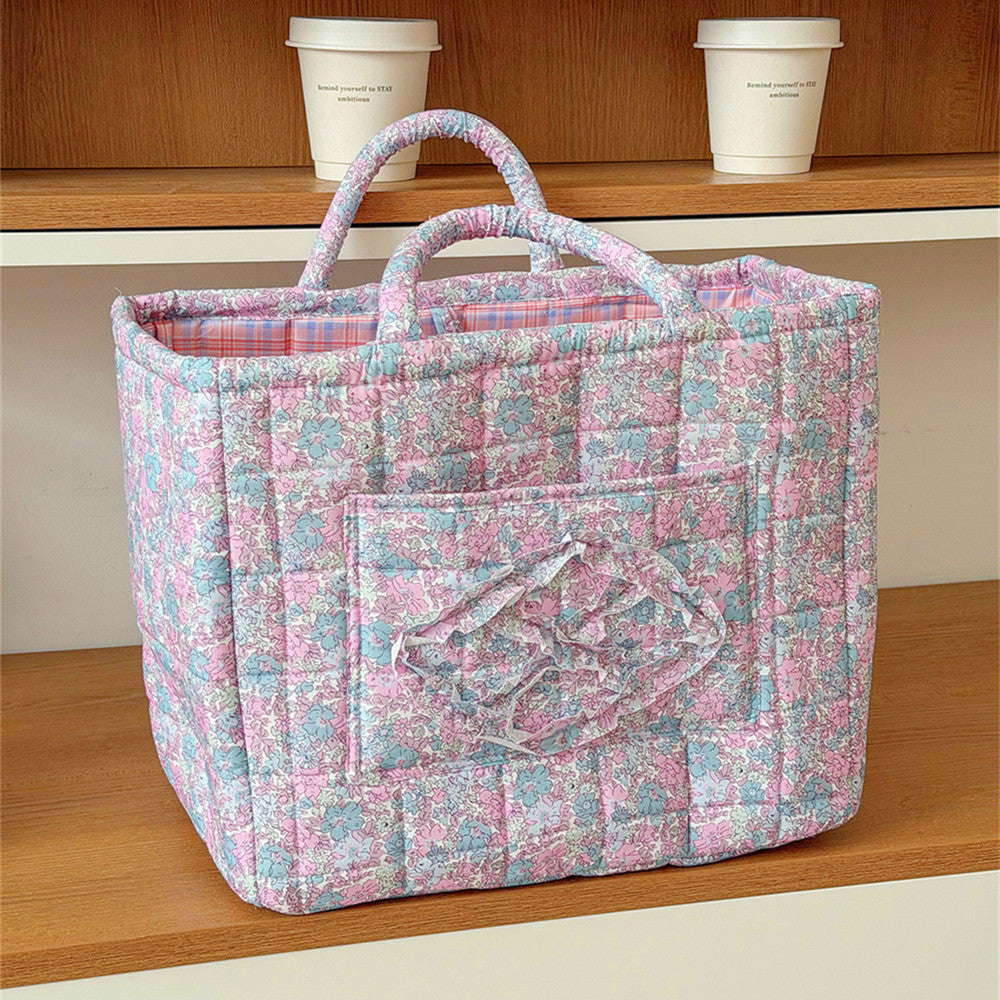 Large Capacity Floral Interior Storage Basket