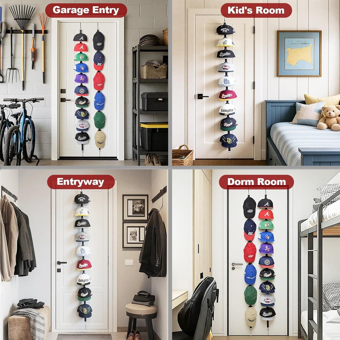 Hat Organizer Rack for Door