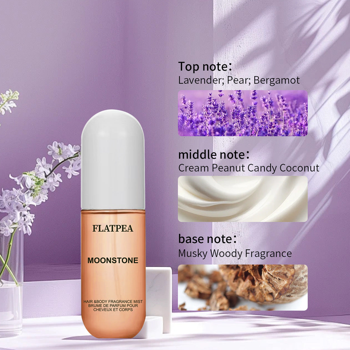 Fragrance Body Spray, Coconut & Vanilla Scent