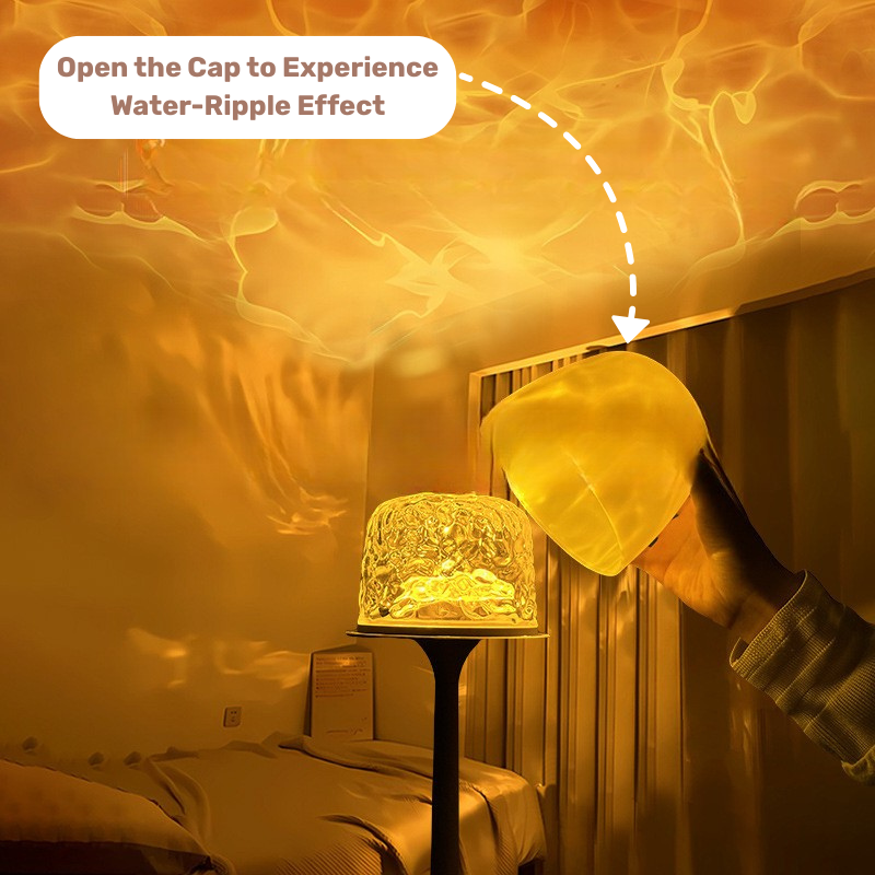 Waterproof Shower Water Ripple Atmosphere Table Lamp