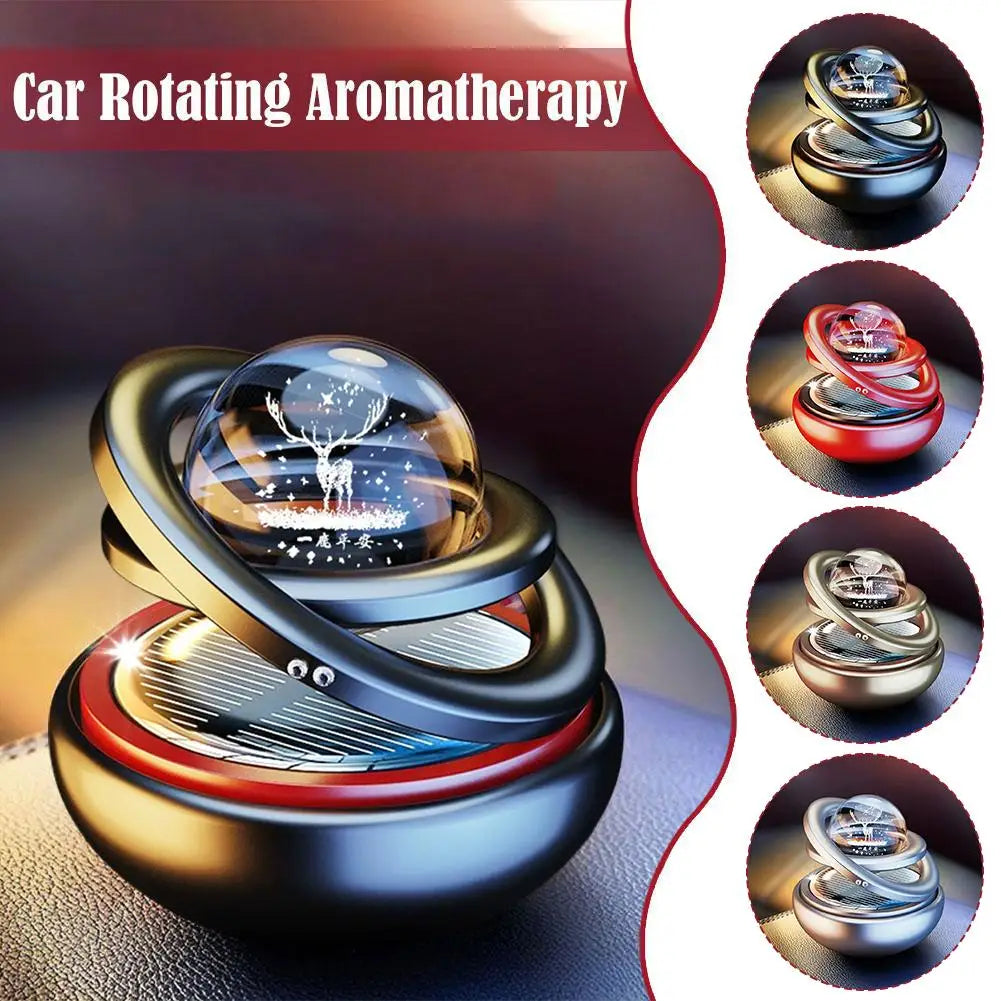 Car Double Suspended Crystal Ball Aromatherapy Perfume