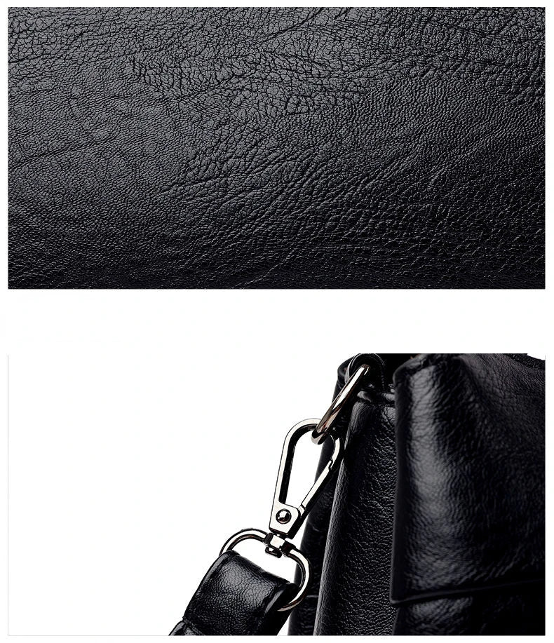 PU Leather Multi-Pocket Crossbody Bag
