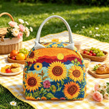 Sunflower Quilted Lunch Bag