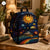 Celestial Sun & Mountain Quilted Backpack