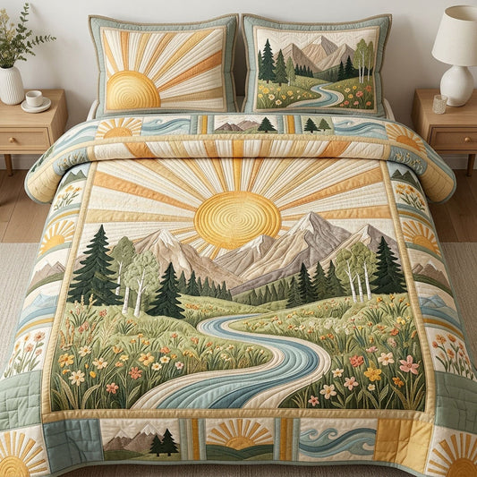 Road To Sunshine Quilted Bedding Set