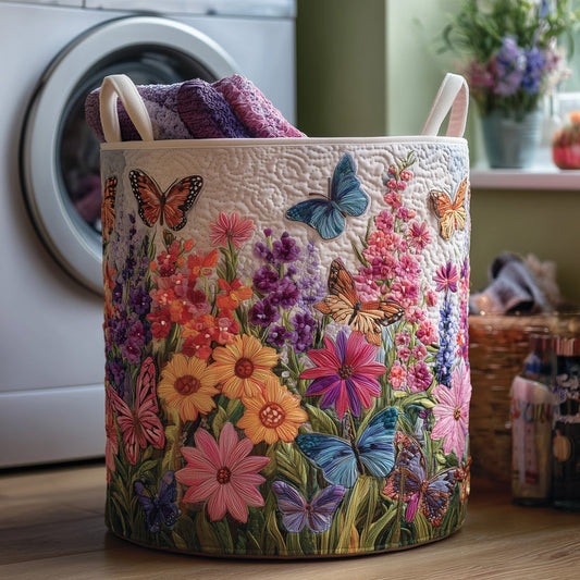 Butterfly Heaven Quilted Laundry Basket