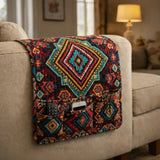 Diamond Quilted Sofa Armrest Organizer