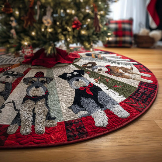 Schnauzer Ring Quilted Tree Skirt
