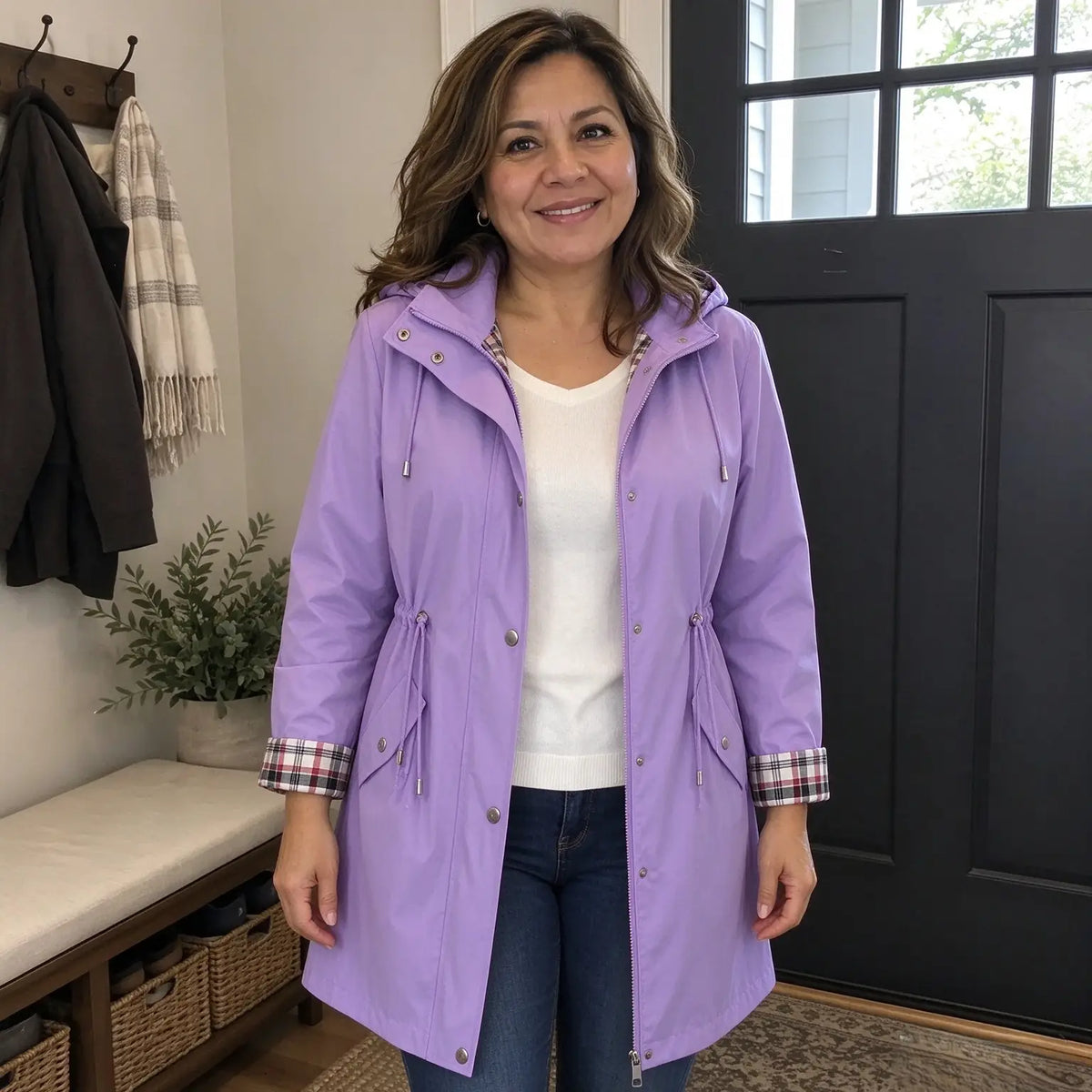 Women's Waterproof Woven Hooded Coat