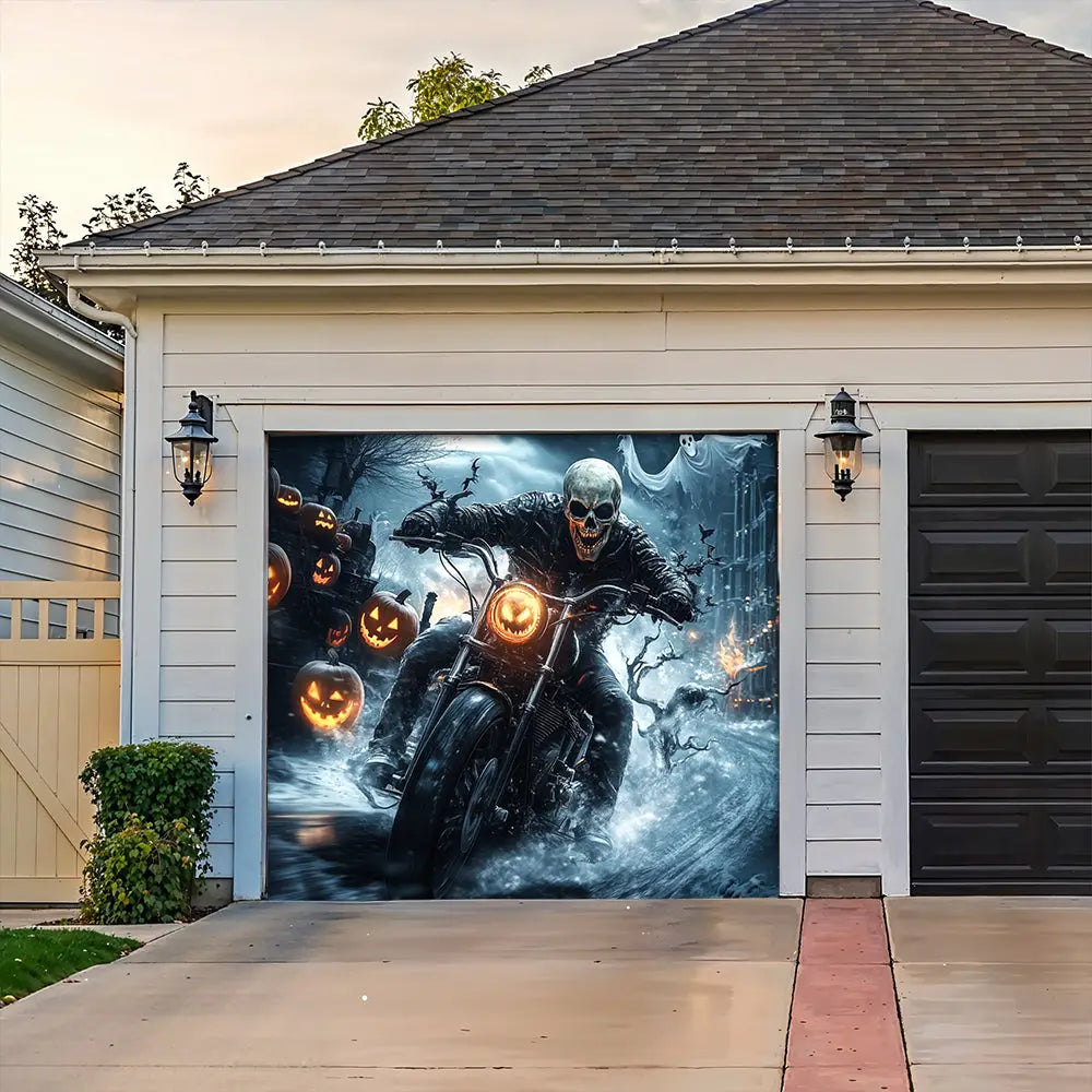Nightmare Highway Halloween Garage Door Banner Decoration