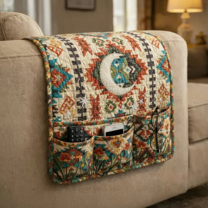 Desert Moon Quilted Sofa Armrest Organizer