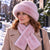 Winter Plush Thickened Scarf and Hat Warm Set