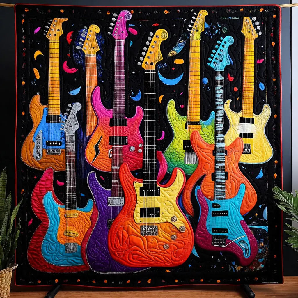 Amplified Rhythm Quilted Blanket