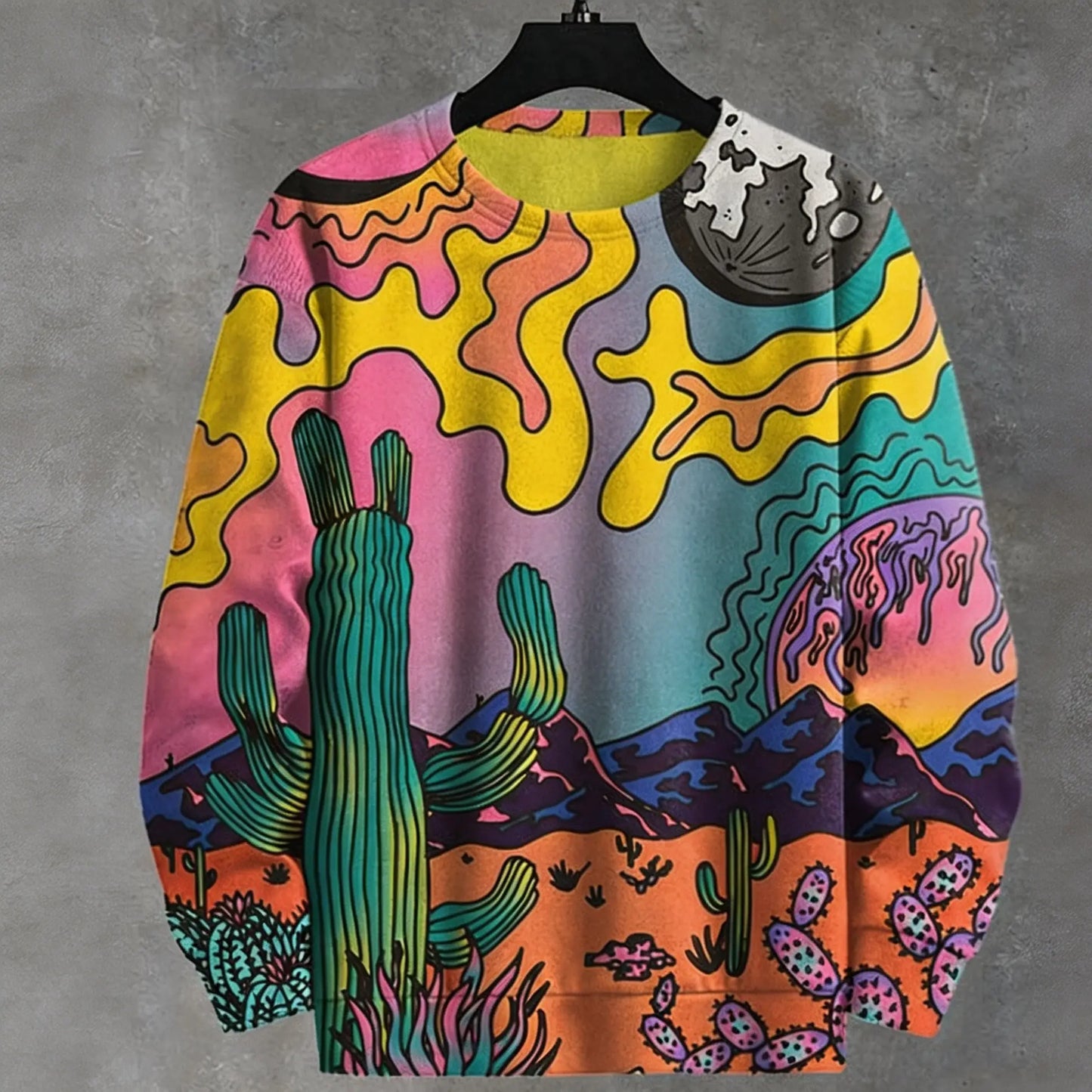 Desert Cactus Colorful Boho Style Sweatshirt