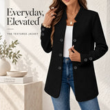 Women's Long Sleeve Blazer Casual Jacket With Pocket