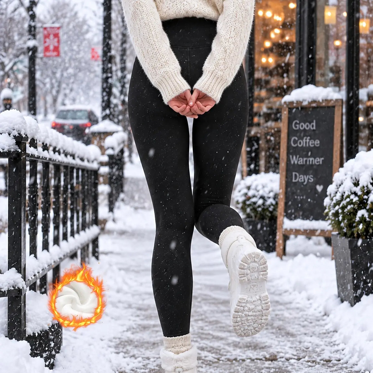 Women's High Waist Fleece Lined Thermal Pants