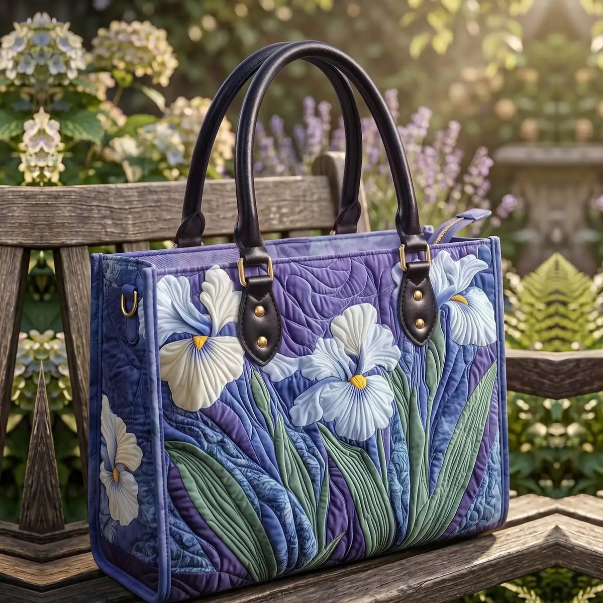 Iris Quilted Leather Strap Bible Handbag