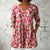 Flower Printing Long Blouse Eith A Striking Pattern