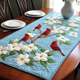 Spring Cardinals Quilted Table Runner