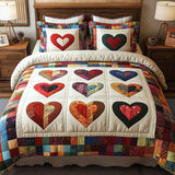 Heart By Heart Quilted Bedding Set