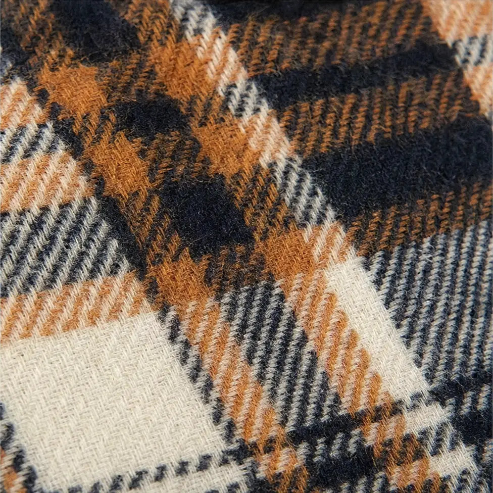 Sherpa-Lined Plaid Flannel Shacket