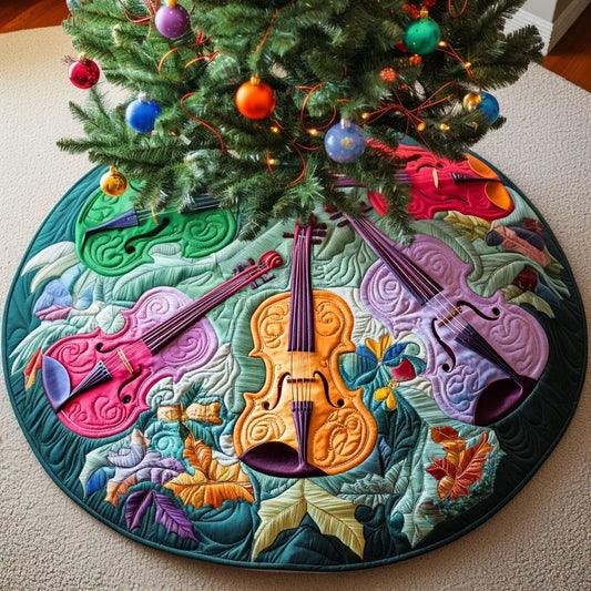 Echoes of the Bow Quilted Tree Skirt